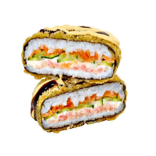 Суші-бургер з лососем